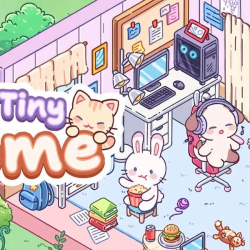 Titulo de Cozy Tiny Home, Cozy Game de Nintendo Switch.